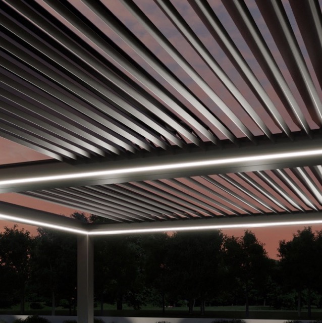 Eclairage LED Pergola Bioclimatique
